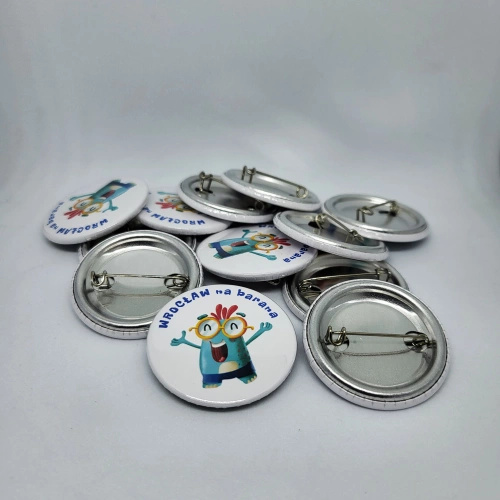 Przypinki z logo 37mm (230 szt.) - Buttony na zamówienie z projektem gratis w 4 dni