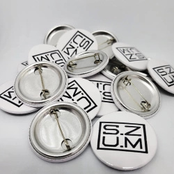 Przypinki z logo 50mm (100 szt.) - Buttony na zamówienie z projektem gratis w 4 dni